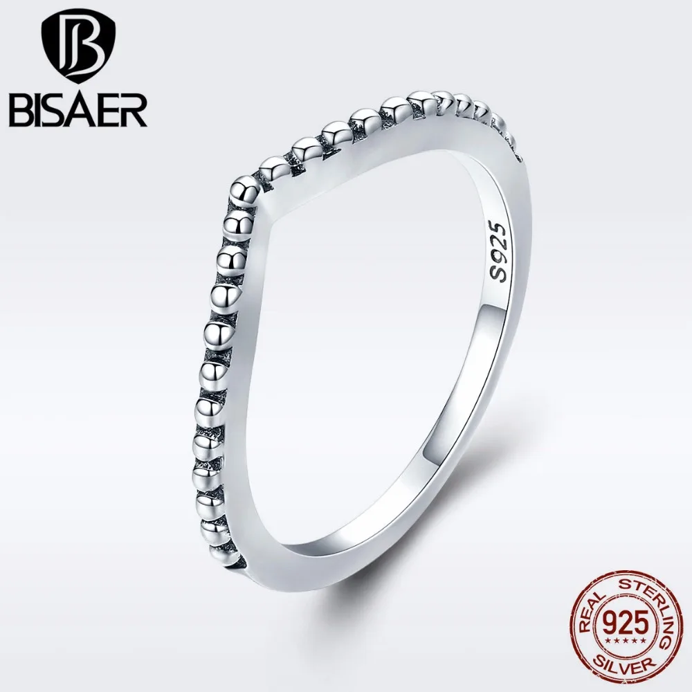 

Authentic 100% 925 Sterling Silver Beaded Wish Ring Simple Style Finger Rings Women Engagement Jewelry Femme anneau