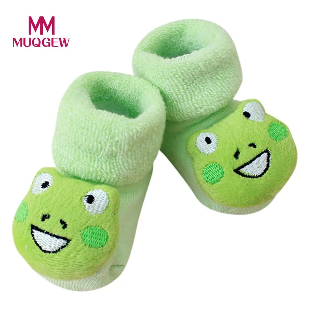 Новые весенне-Зимние теплые детские Носки с рисунком, нескользящие носки для новорожденных мальчиков и девочек Асимметричные носки для малышей