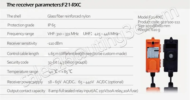 Uting промышленных Беспроводной подъемный кран пульт дистанционного управления приемник F21-E1B F21-E1