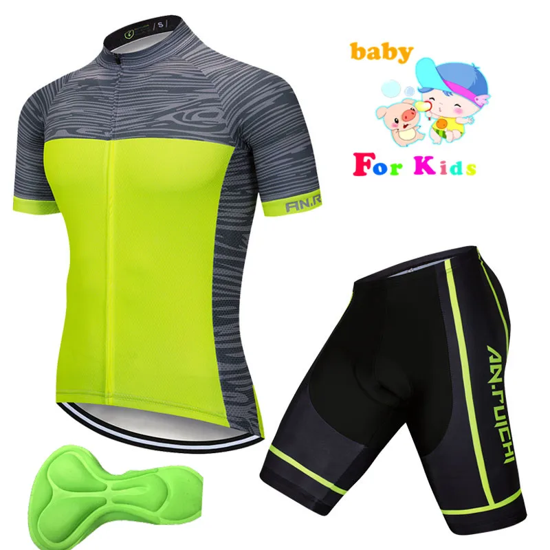 Летние комплекты из джерси с короткими рукавами для велоспорта Roupa Ciclismo Maillot трикотажный комплект для велоспорта mtb Sport Kids Pro, детская одежда