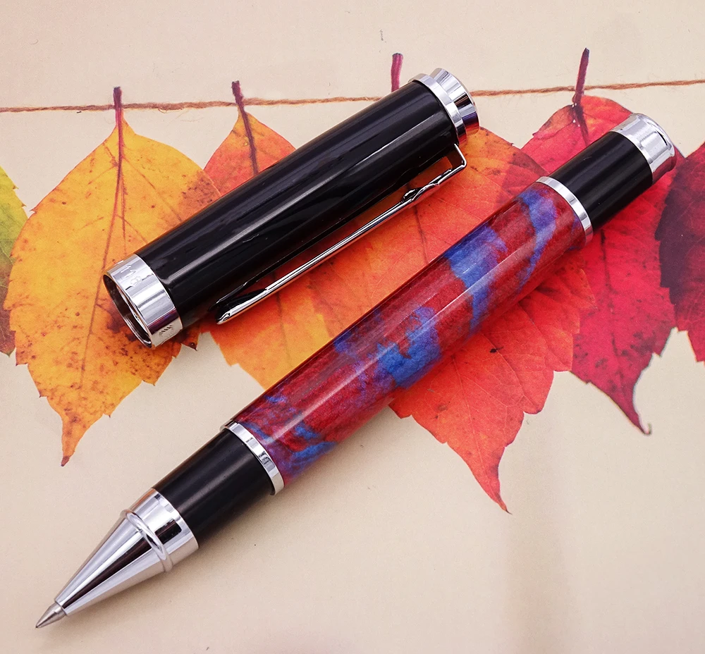 Duke Celluloid Red Fountain Pen Beautiful Quicksand Da Vinci Medium Nib Gift Pen