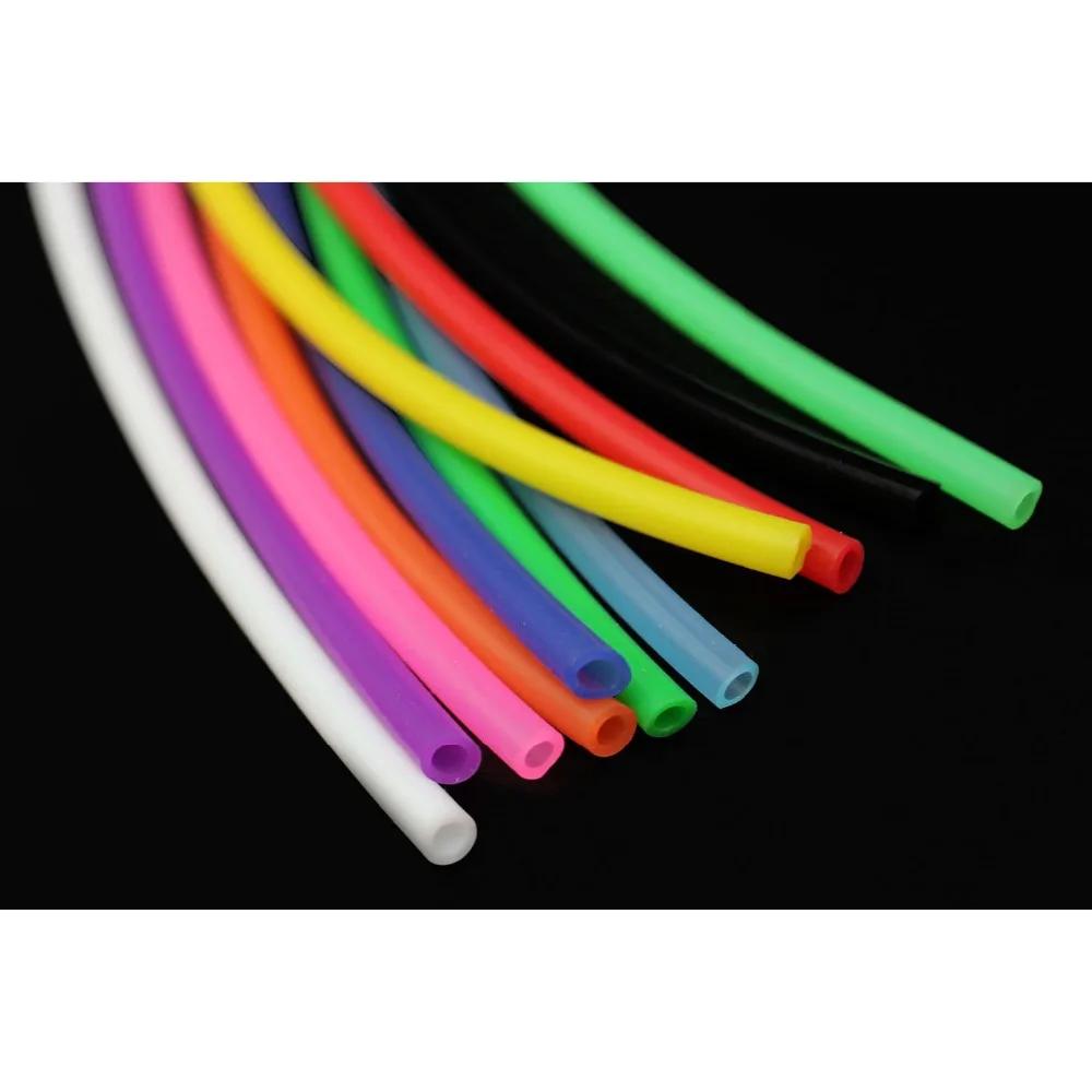 6m Green Red Silicone Tube 1mmX2mm Soft Flexible Hollow tube Fly Tubing Fly Tying Tubes Materials Fly Fishing