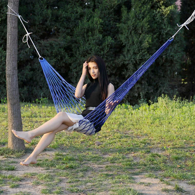 Hammock Swing Portable Hanging Mesh Sleeping Bed Net Hamaca Garden Outdoor Camping Travel Climbing Furniture Picnic Terrace (3)