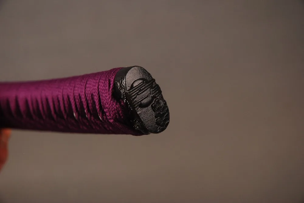 Превосходный и красивый японский меч катана ручка Tsuka с фиолетовым шелком Ito