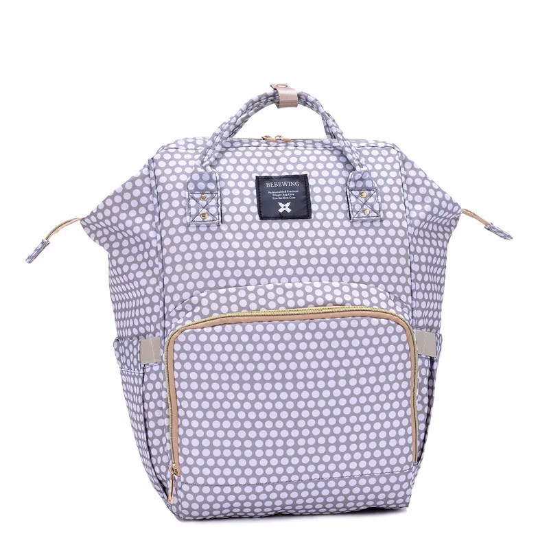 Baby Diaper Bag Maternity Nappy Bag Mummy Travel Backpack Nursing Bag For Baby Stroller Large Capacity Print Wetbag 42X27X21CM (35)