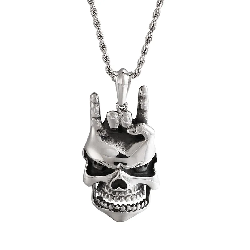 

European and American hip hop personality gesture pendant I love you Trend gimmick pendant rapper fashion accessories
