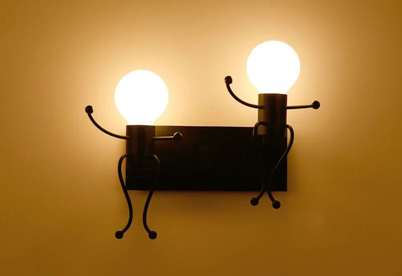 Creative Modern Interior Iron LED Wall Lamps Children Room Wall Sconces Bedroom Bedside Wall Light For Baby Kids Room Luminaire (20)
