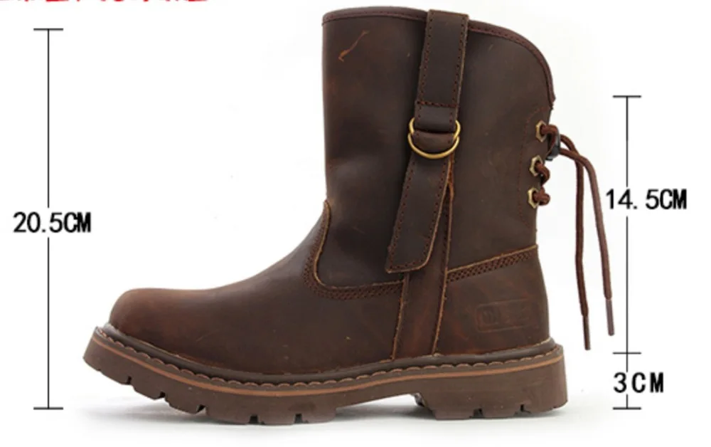 Fashion Cowboy British Style Boots- Genuine Cow Leather b