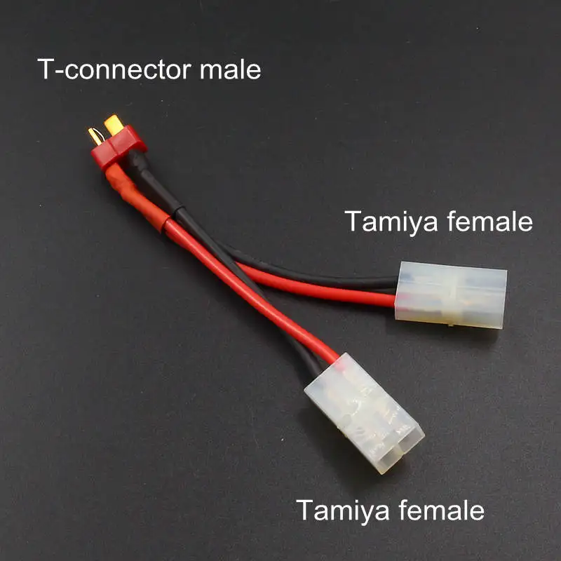 Деканов T штекер для 2 Tamiya разъемы в параллельный адаптер с 14AWG Мягкие силиконовые провода для RC Хобби модель аксессуары