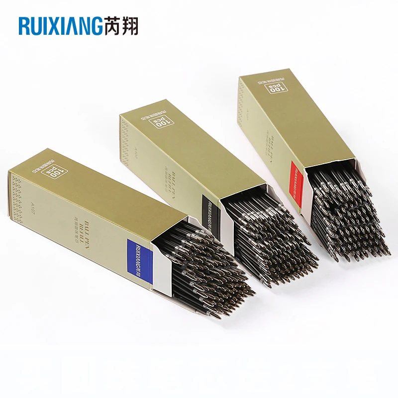 Ruixiang A107 Blue Black Red Click Pen Refills Good Quality 100pcs 0