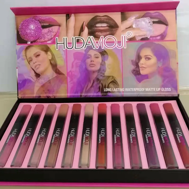 2019 New Matte Velvet 12 Nude Lip Gloss Set Liquid Long-lasting Waterproof Lipstick Makeup Cosmetics Set 2019 New Matte Velvet 12 Nude Lip Gloss Set Liquid Long-lasting Waterproof Lipstick Makeup Cosmetics Set