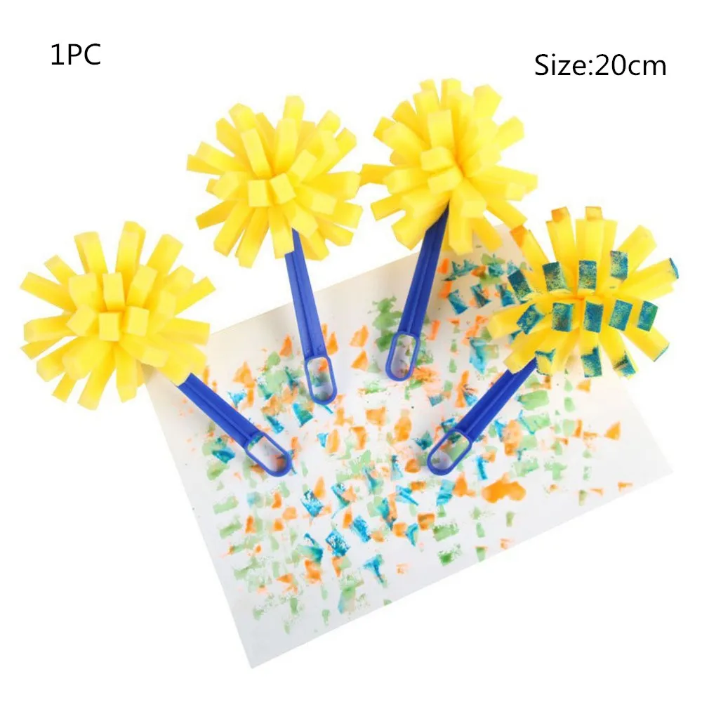Вращающаяся губка, кисть для рисования, для детей, цветочный рисунок, граффити, рисование, игрушки, инструмент, школьные канцелярские принадлежности - Цвет: as pic