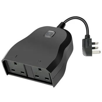 

Uk Plug Outdoor Waterproof Smart Wifi Socket 1 In 2 Out Household Remote Control Sockets Plug Portable Wireless Smart Home Acc