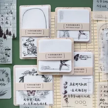 Ретро полупрозрачные Липкие заметки гирлянда насекомое гриб Ласточка блокнот для рукописного счета блокнот-стикер