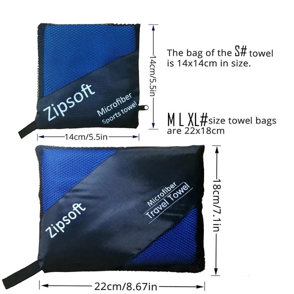  Zipsoft Brand Microfiber Beach towels for Adult havlu Quick drying Travel Sports towel Blanket Bath - 32809245763