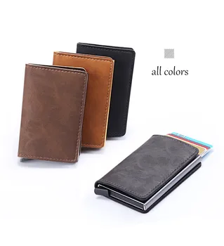 

2019 New RFID Blocking Metal ID Credit Card Holder Money Cash Clip Mini Men Wallet