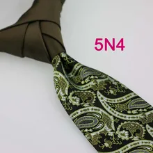 Yibei Coachella Галстуки оливковый Узел контрастный зеленый галстук с ярким узором лоскутный галстук в деловом стиле качественный галстук Gravata