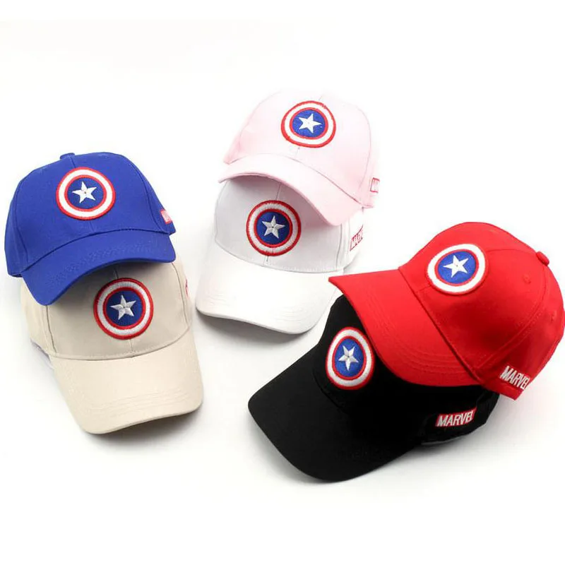 Новинка Детская кепка Captain America в стиле хип хоп летняя детская Солнцезащитная