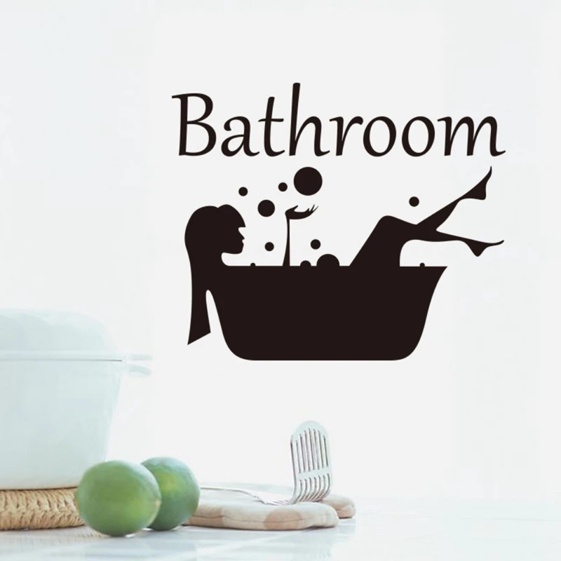 

Door Sticker Bathroom Door Sticker Wall Sticker Art Mural for Home Room Toilet