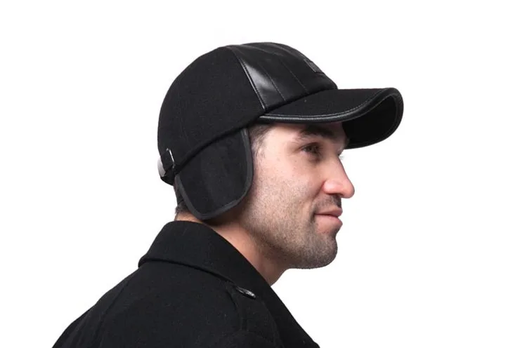 baseball hat with ear flaps winter cap uk thick woolen flap for men solid adjustable capital baseball hat with ear flaps winter cap uk thick woolen flap for men solid adjustable capital