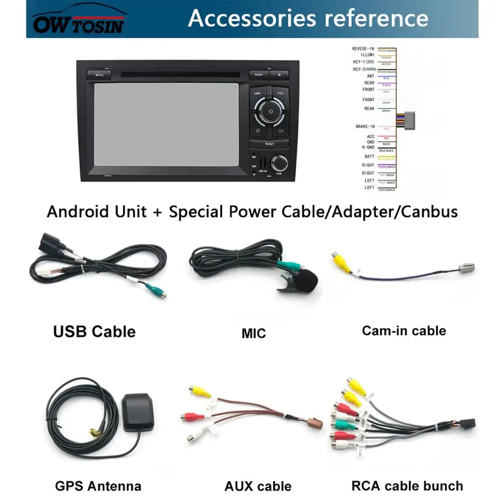 Flash Deal 7" IPS 8 Core 4G+64G Android 9.0 Car DVD Radio Multimedia GPS Navi For Audi A4 B6 B7 S4 2002-2008 DSP CarPlay Parrot BT Stereo 5