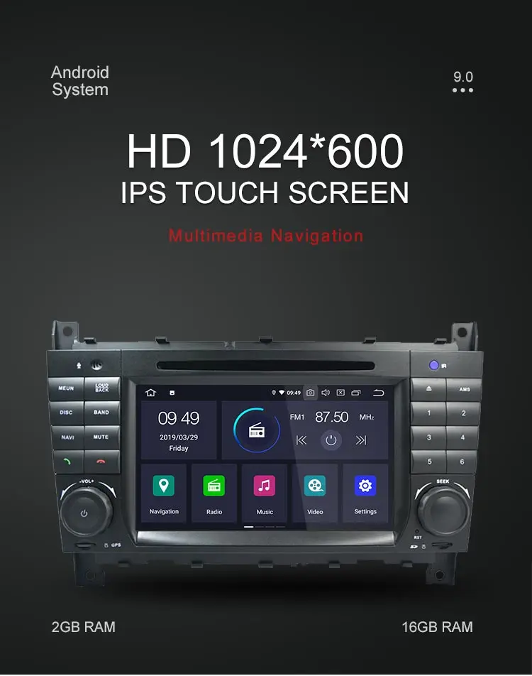 Best Besina 2 Din Android 9.0 Car DVD Player For Mercedes Benz Sprinter/W203/A180/Viano/Vito/A-class GPS Wifi Multimedia Car Radio 2 Best Besina 2 Din Android 9.0 Car DVD Player For Mercedes Benz Sprinter/W203/A180/Viano/Vito/A-class GPS Wifi Multimedia Car Radio 2