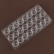 24 полостей 3D полусферы DIY шоколадные шарообразные поликарбонатные формы кухонные пластиковые шоколадные кондитерские инструменты