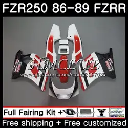 Корпус для YAMAHA FZRR FZR 250R FZR 250 1986 1987 1988 1989 1HC. 1 FZR250RR FZR250R FZR-250 FZR250 86 87 88 89 красный, белый