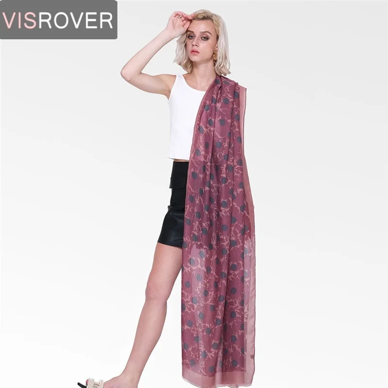 VISROVER 2018 Женский Бренд Viscosa модный шарф в горошек с принтом мягкий пашминовый