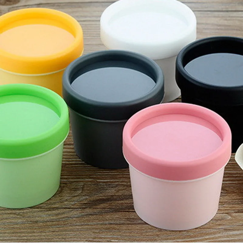 

20PCS 50ml 100ml Gram Cosmetic Containers Empty Cylinder Mask PP Bottle Box Facial Mask Cream Jars Makeup Cosmetic Packaging