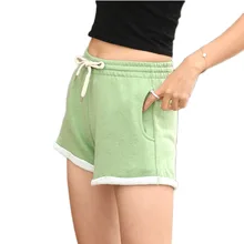 10-Цвет Для женщин Свободные однотонные Цвет ходовые шорты йоги, удобные хлопковые Фитнес шорты для бега цвета Йога Спортивные шорты