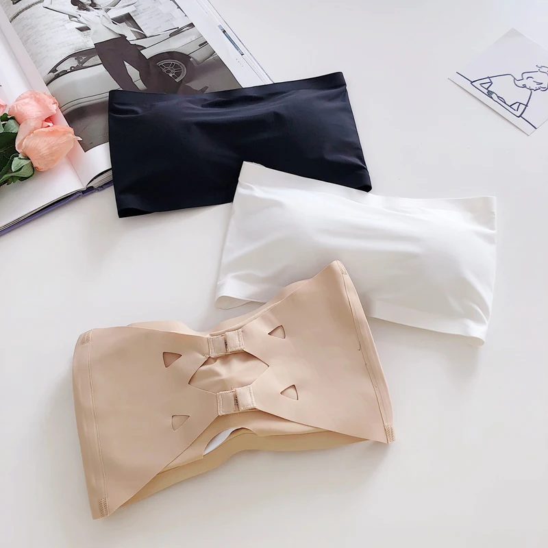 

3 Colors Mihoshop Ulzzang Korean Korea Women Fashion Clothing Basic Pure Color Cooll Underwear Tube Tops