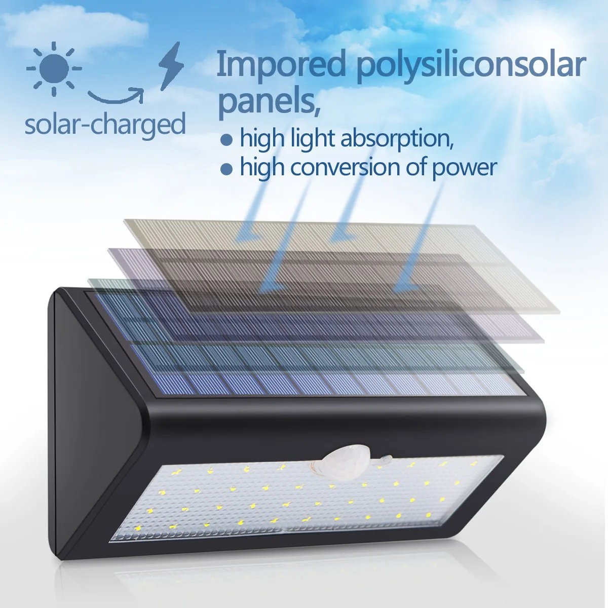 Sensor de Movimento Solar sem Fio Decoração do Jardim Solar ao ar Luzes de Rua Lâmpadas Leds Luminaria Solar Luz Livre Lâmpada Led 2 Peças 38 4 Lâmpadas solares