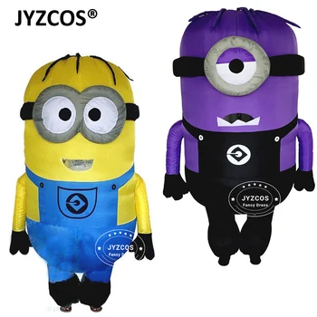 

JYZCOS Cosplay Party Inflatable Adult Minion Costume Halloween Despicable Me christmas Mascot Men Women Fancy Dress Jumpsuit