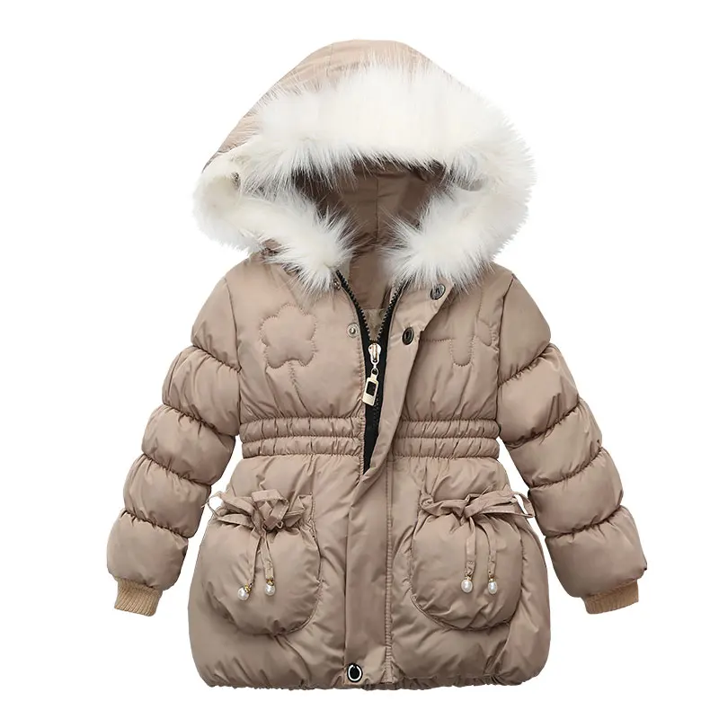 Пальто и куртка для маленьких девочек; Верхняя одежда для детей; зимние пальто с капюшоном; зимняя куртка; Модное детское пальто; детская теплая одежда для девочек - Цвет: as picture