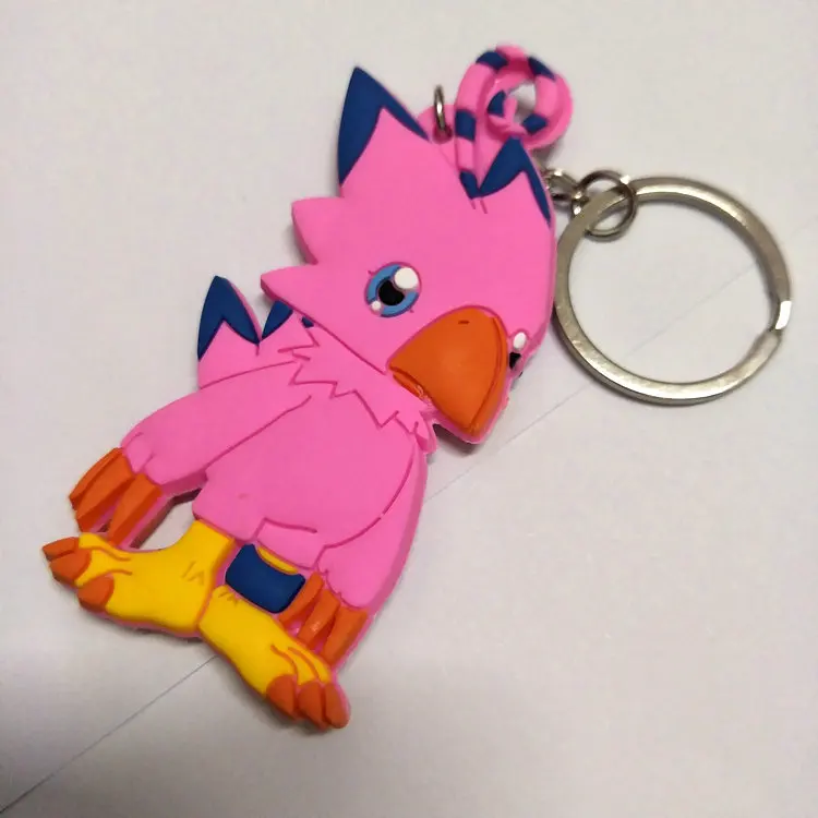 Digital Monster cartoon PVC Agumon Piyomon Patamon Tailmon cute funny silicona para llaves colgante Jewelry llaveros