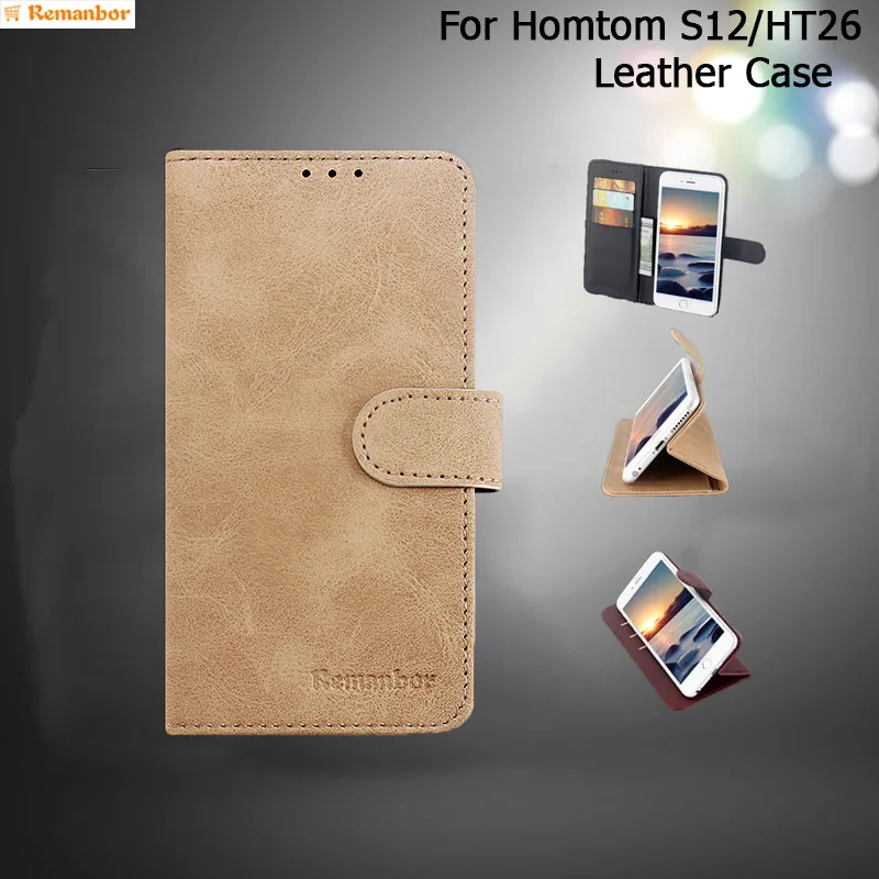 Remanbor для HOMTOM S12 HT26 из искусственной кожи скольжению флип бумажник чехол с карты