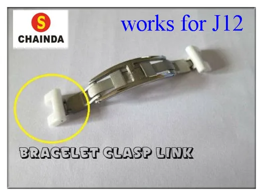 

J12 Lady's and Men's Black and White Bracelet Clasp Link 16/19mm watch band