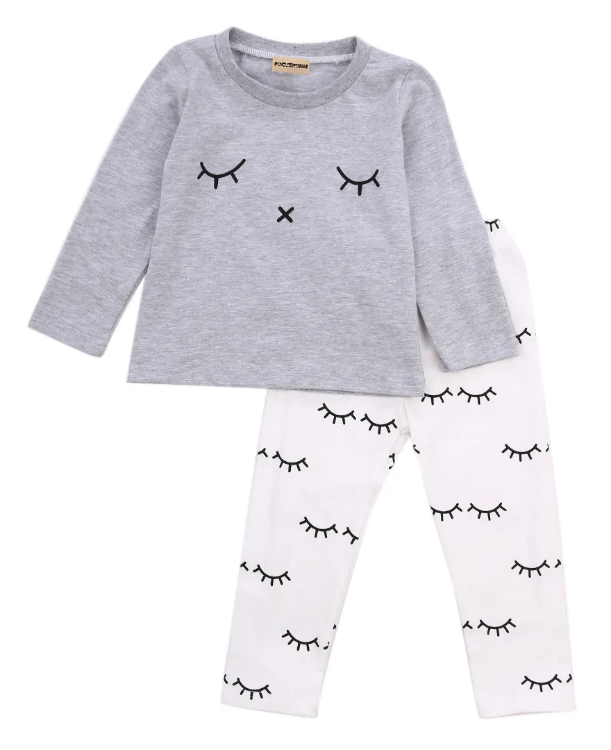 Infant Newborn Baby Girls Cotton T shirt Tops Pants Outfit Set Clothes