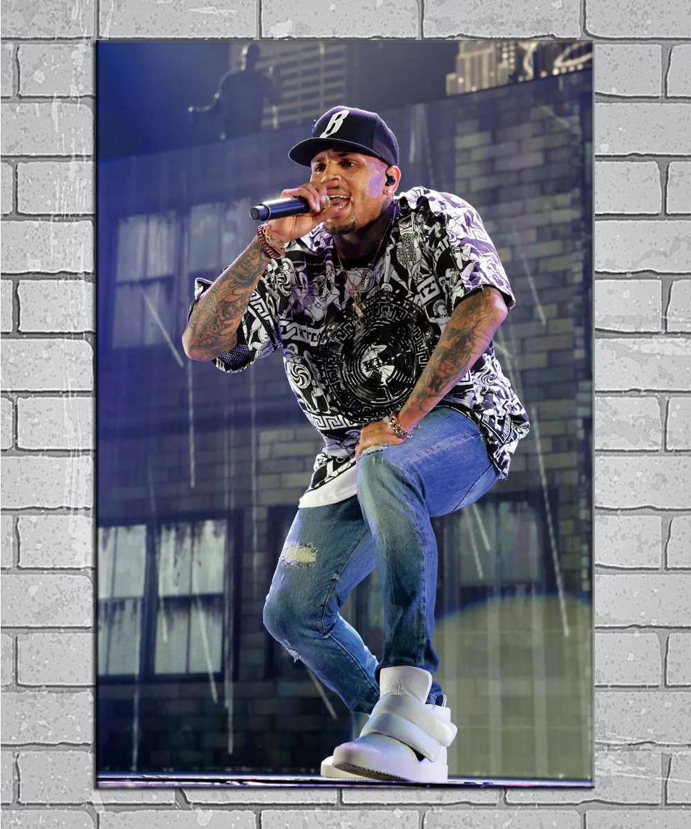 

Chris Brown Music Star Light Canvas Custom Poster 24x36 27x40 inch Home Decor N863