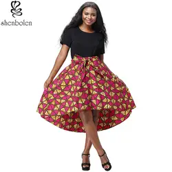Shenbolen Для женщин Африканский Традиционный Костюм Цветочный принт Повседневное Дашики юбка