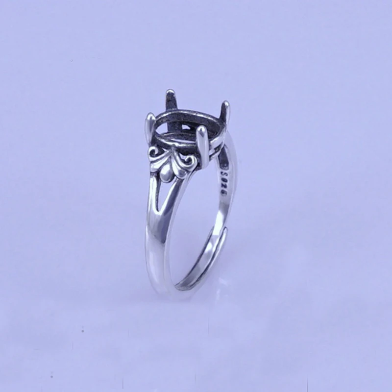 

7*9mm 925 STERLING SILVER Semi Mount Bases Blanks base blank Pad VINTAGE rings ring Setting jewelry findings DIY A3209