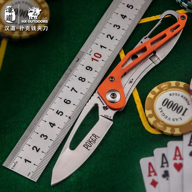 HX складывающийся складной карманный нож для повседневного использования, портативный переносной нож для выживания, инструмент для покера, нож, уличные ножи