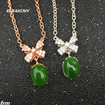 

KJJEAXCMY boutique jewelry,Bowknot Cross 925 Silver Mosaic and Tian Biyu New Choi Po Wholesale Silverware