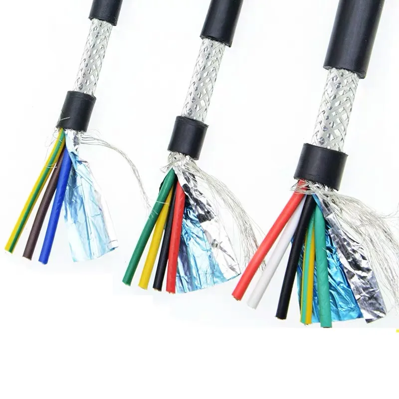 22awg/20awg 18awg 2-16 núcleos blindados cabo 1 metro de cobre puro rvvvp blindado fio cabo de controle ul2547 sinal wir