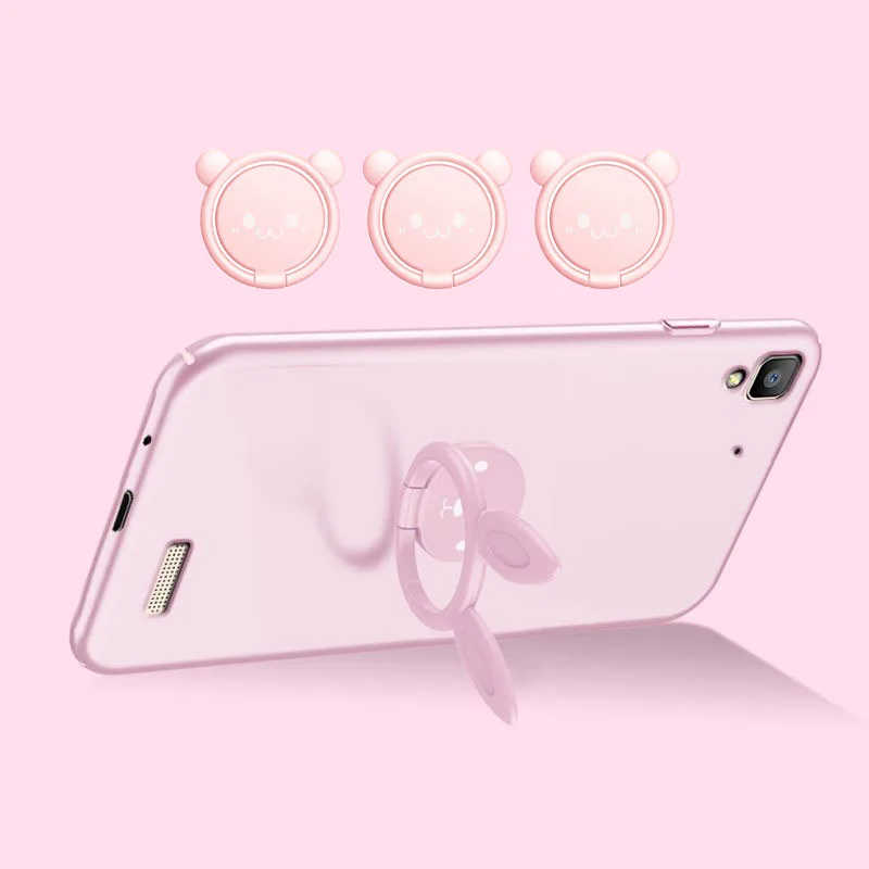 

Kawaii Metal Rabbit Bear Finger Ring Holder Cartoon Stand Mount Support 360 Degree Rotation for Xiaomi IPhoneXS Smartphone