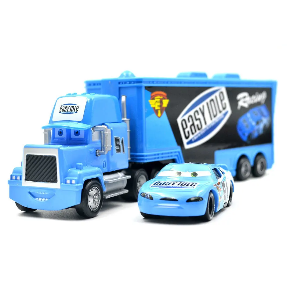 Disney Pixar Cars 2 Toys Lightning McQueen Mack Truck The King 1:55 Diecast Metal Alloy Modle Figures Toys Gifts For Children