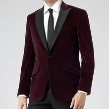 Бордовый смокинг жениха/свадебные костюмы для мужчин/лучший мужской смокинг 3 peices set/смокинги Жениха(куртка+ брюки+ галстук-бабочка