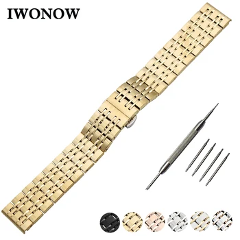 

Stainless Steel Watch Band 22mm for Samsung Gear S3 Classic / Frontier Butterfly Buckle Strap Wrist Belt Bracelet Black Silver