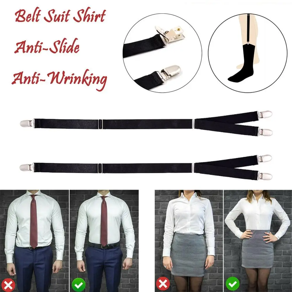 

Unisex Braces Women Man Shirt Holder Adjustable Near Shirt Stay Best Tuck Y-Style Suspenders Belt Tirantes Camisa Dropshipping c